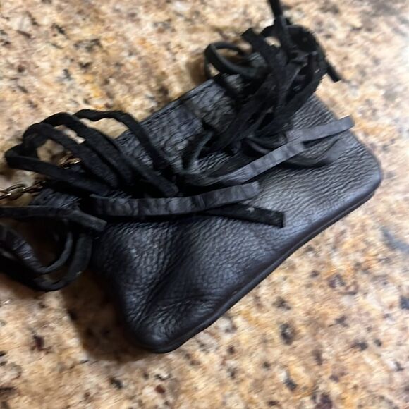 NEW Black Key Chain Wallet - Real Leather Coin Wallet with Keychain - Picture 2 of 4